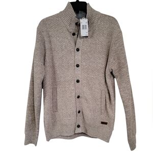 Buffalo David Bitton Cream Tan Cardigan Sweater size small NWT
